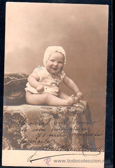 Postales: TARJETA POSTAL INFANTIL. BEBE SENTADO - Foto 1