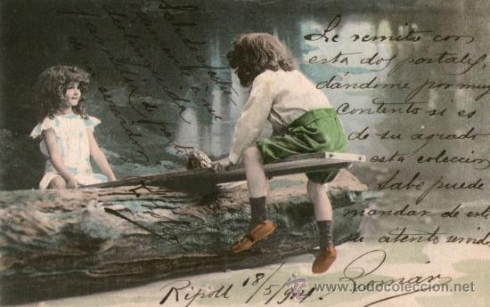 Postales: 6 postales ni&ntilde;as en balancin. 1904 - Foto 4