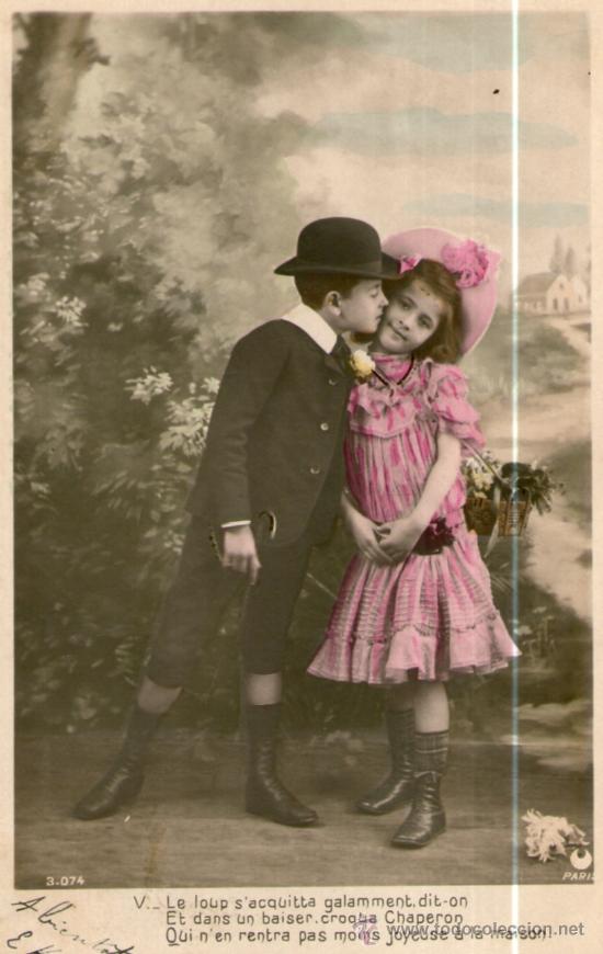 Postales: 5 postales ni&ntilde;os en el campo.1917 - Foto 2