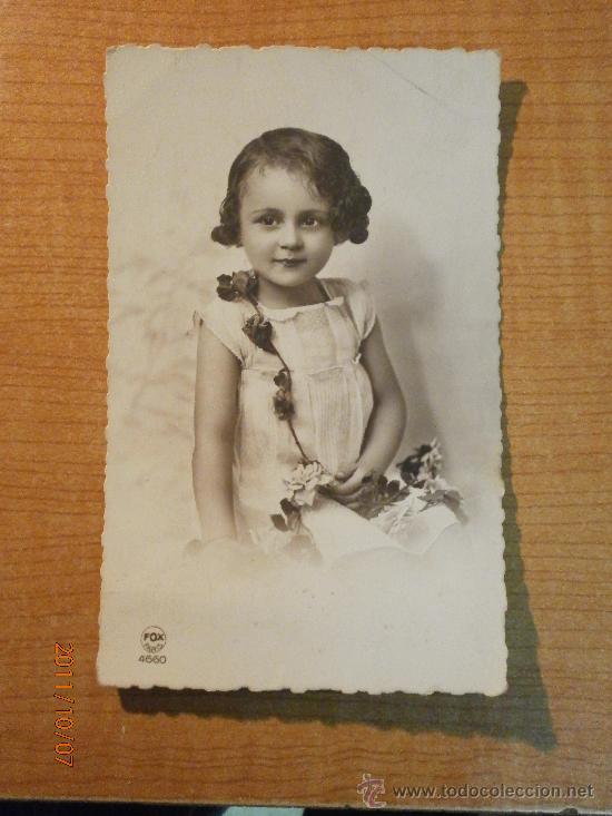 Postales: ANTIGUA POSTAL NI&Ntilde;A FOX PARIS   ESCRITA - Foto 1