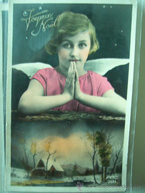 Postales: POSTAL DE NI&Ntilde;A.  NAVIDAD.  FRANCIA.  ESCRITA. - Foto 1