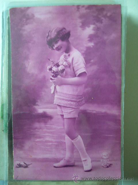 Postales: FOTO POSTAL DE NI&Ntilde;A.  CIRCULADA.  FRANCIA - Foto 1