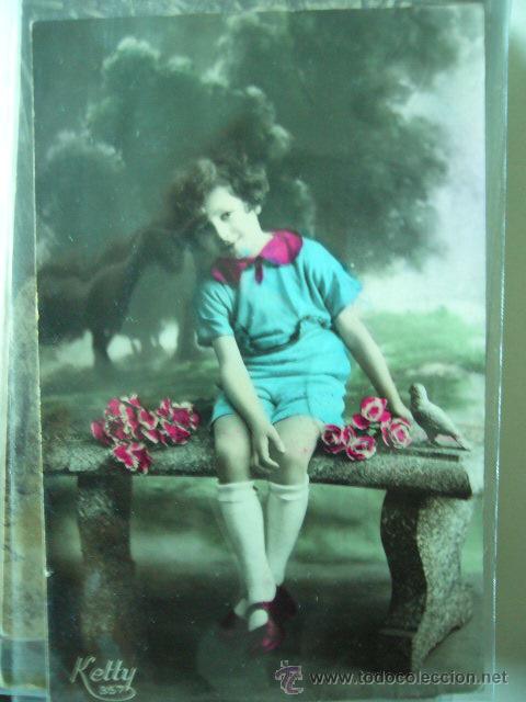 Postales: POSTAL DE NI&Ntilde;A.  FRANCIA.  ESCRITA - Foto 1