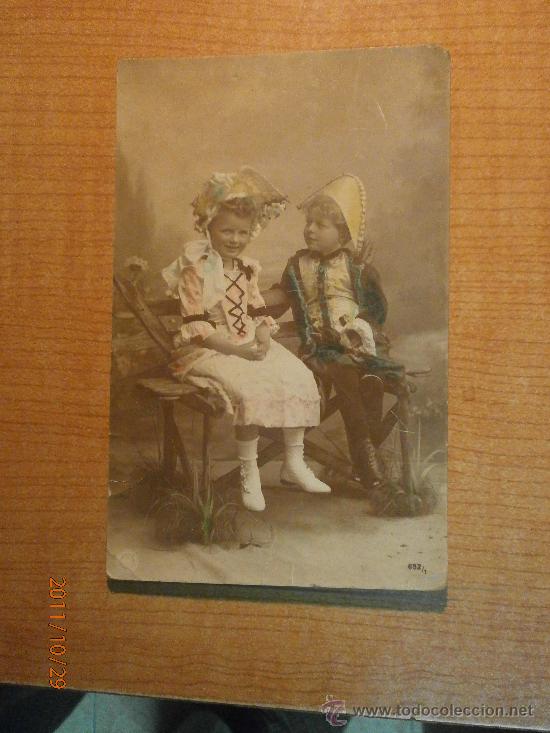 Postales: ANTIGUA POSTAL NI&Ntilde;OS. ESCRITA - Foto 1
