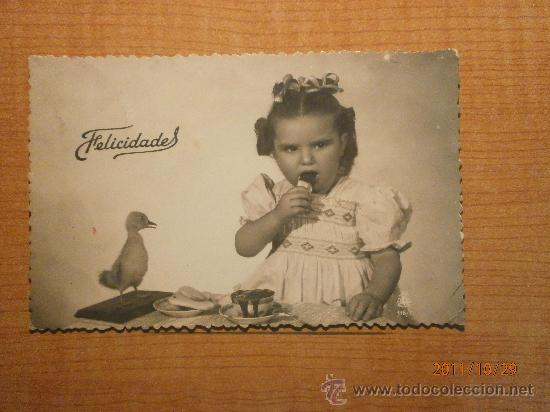 Postales: ANTIGUA POSTAL NI&Ntilde;A.  ESCRITA - Foto 1