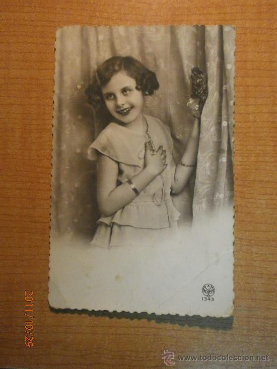 Postales: ANTIGUA POSTAL. NI&Ntilde;A.  NOYER . ESCRITA - Foto 1