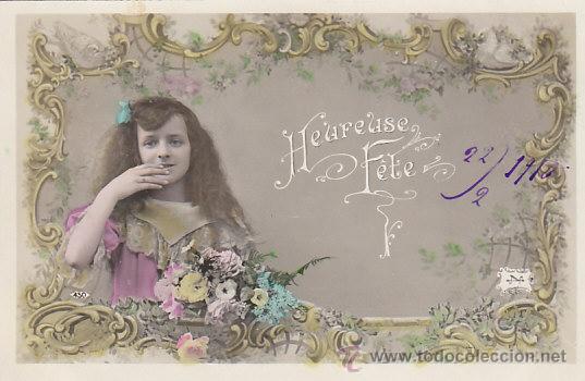 Postales: ni&ntilde;a, escrita en 1910 - Foto 1