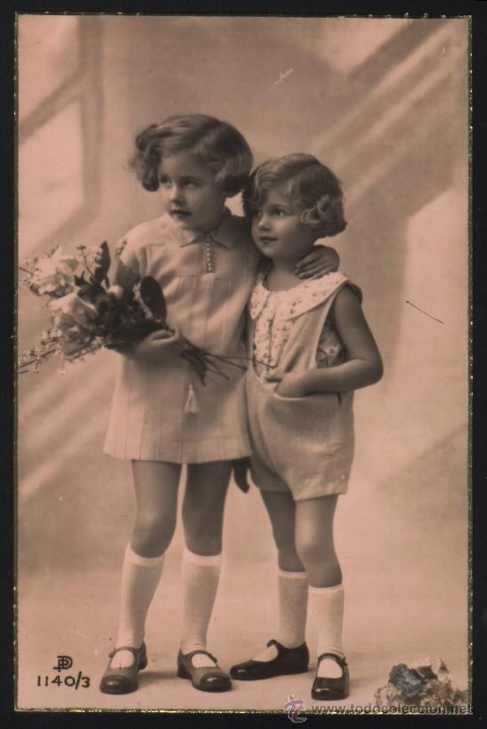 Postales: B-1071- ANTIGUA POSTAL CON NI&Ntilde;OS. - Foto 1