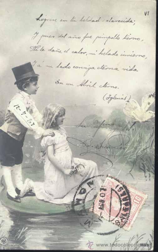 Postales: CONJUNTO DE 5 POSTALES CON NI&Ntilde;OS - Foto 2