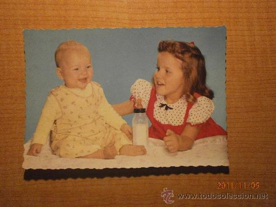 Postales: ANTIGUA POSTAL  NI&Ntilde;OS ESCRITA - Foto 1