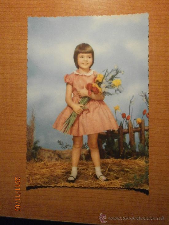 Postales: ANTIGUA POSTAL.  NI&Ntilde;A  ESCRITA - Foto 1