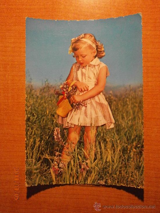 Postales: ANTIGUA POSTAL. NI&Ntilde;A ESCRITA - Foto 1