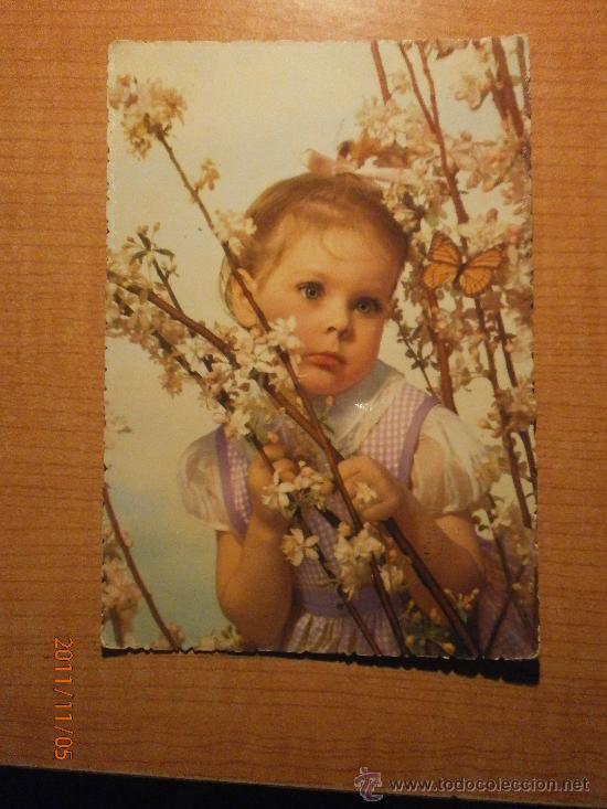 Postales: ANTIGUA POSTAL. NI&Ntilde;A ESCRITA - Foto 1