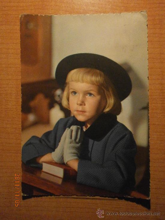 Postales: ANTIGUA POSTAL. NI&Ntilde;A ESCRITA - Foto 1