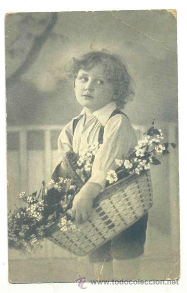 Postales: Ni&ntilde;o cesto con flores .. Germany - Foto 1