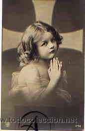 Postales: Ni&ntilde;a rezando.Angelical. - Foto 1