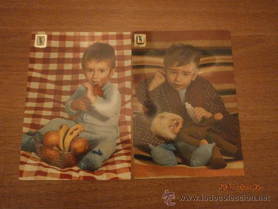 Postales: 2 POSTALES  NI&Ntilde;O SIN CIRCULAR - Foto 1
