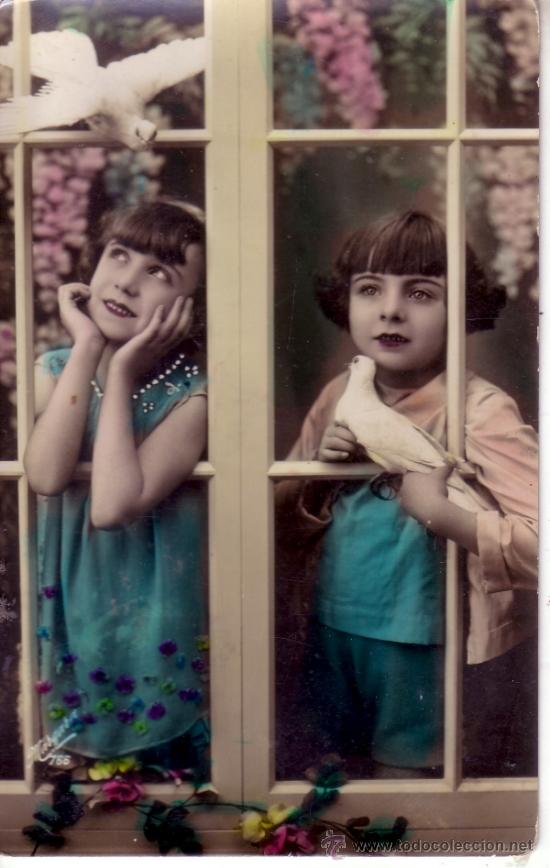 Postales: POSTAL DE NI&Ntilde;OS FECHADA EN EL 1916 - Foto 1