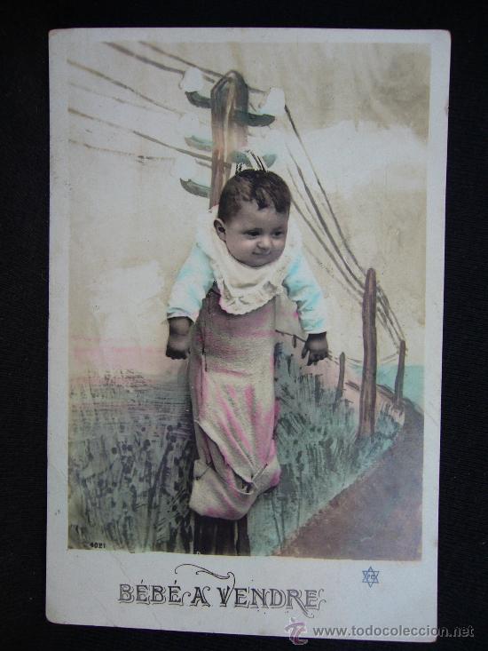 Postales: Postal Rom&aacute;ntica. B&eacute;be a vendre. A&ntilde;o 1908. - Foto 1