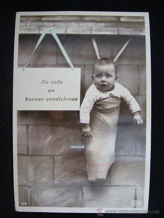 Postales: Postal Rom&aacute;ntica. Ni&ntilde;o. Bebe en venta. Astra. - Foto 1