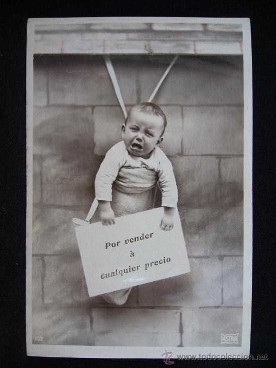 Postales: Postal Rom&aacute;ntica. Ni&ntilde;o. Bebe en venta. Astra - Foto 1