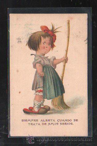 Postales: TARJETA POSTAL. NI&Ntilde;A AMA DE CASA. - Foto 1