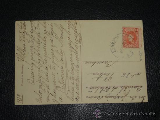 Postales: PRECIOSA POSTAL DE EPOCA NI&Ntilde;AS CON CARRITO Y CABRA - Foto 2