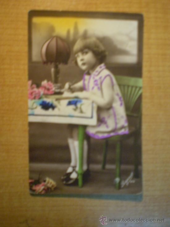 Postales: POSTAL NI&Ntilde;A L. BERGERET  ESCRITA - Foto 1