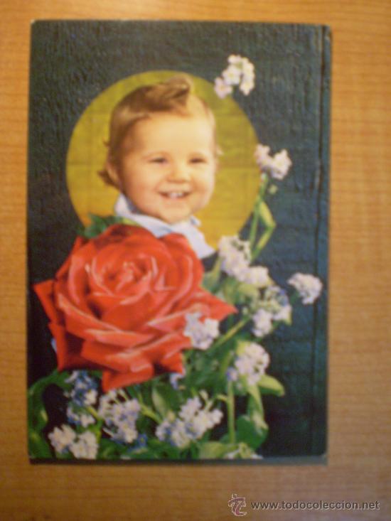 Postales: POSTAL NI&Ntilde;A CON FLORES ESCRITA - Foto 1