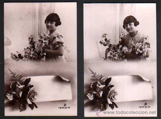 Postales: 2 Postales ni&ntilde;a. No  circuladas. - Foto 1