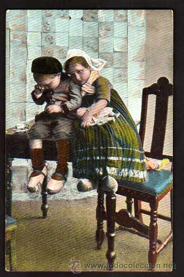 Postales: Ni&ntilde;os holandeses . Circulada 1908. - Foto 1