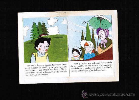 Postales: POSTAL CON CUENTO DE HEIDI  - UNA EXCURSION AL BOSQUE - EDITORIAL MULHACEN 1975. - Foto 2