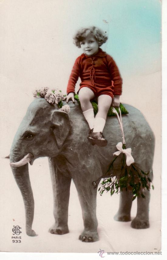 Postales: POSTAL DE NI&Ntilde;OS - ELEFANTE - Foto 1