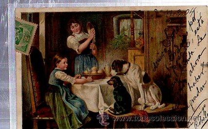 Postales: TARJETA POSTAL ANIMALES Y NI&Ntilde;OS - Foto 1