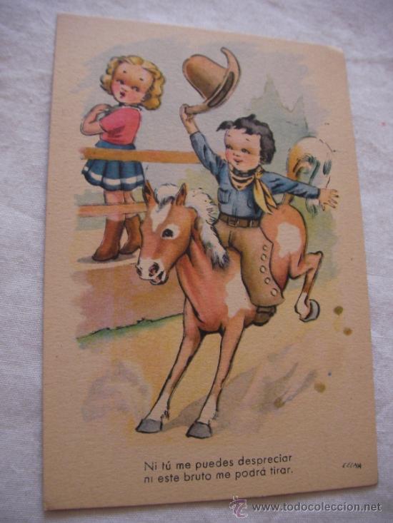 Postales: ANTIGUA POSTAL INFANTIL - ENVIO GRATIS A ESPA&Ntilde;A - Foto 1