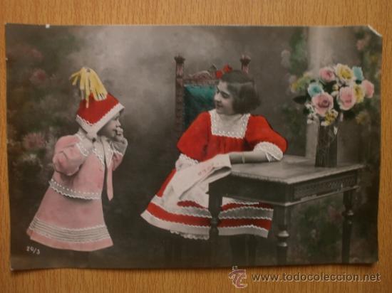 Postales: BONITA POSTAL DE NI&Ntilde;AS. - Foto 1