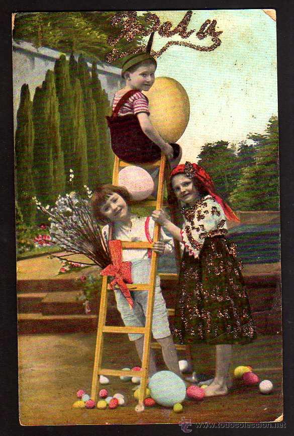 Postales: Antigua postal ni&ntilde;os. Circulada. - Foto 1