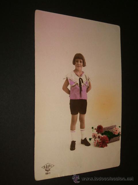 Postales: POSTAL NI&Ntilde;AS CON FLORES - Foto 1