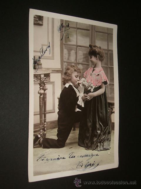 Postales: POSTAL NI&Ntilde;OS CON FLORES - Foto 1