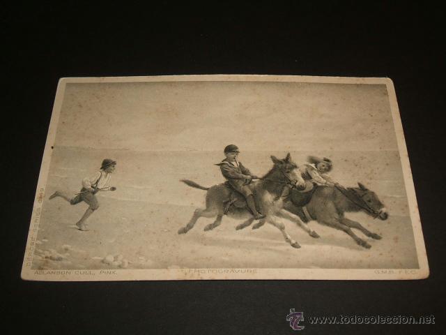 Postales: POSTAL NI&Ntilde;OS CON BURROS - Foto 1