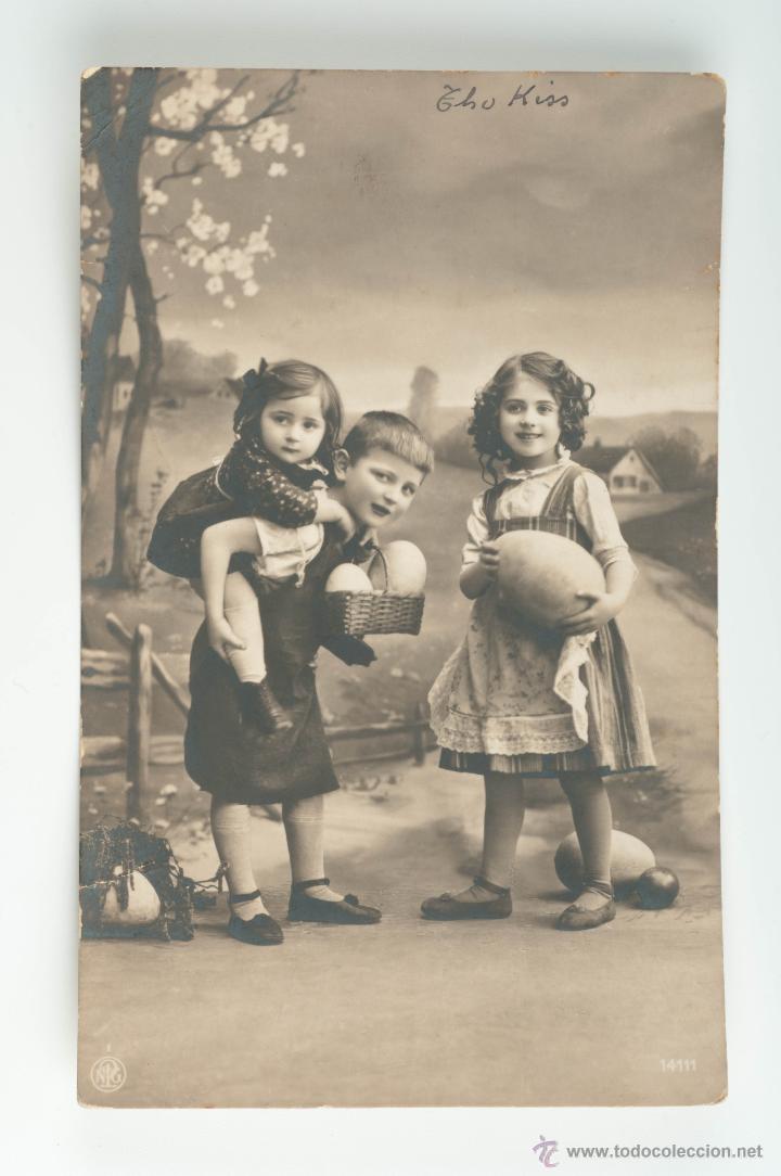 Postales: POSTAL DE TRES NI&Ntilde;OS - Foto 1