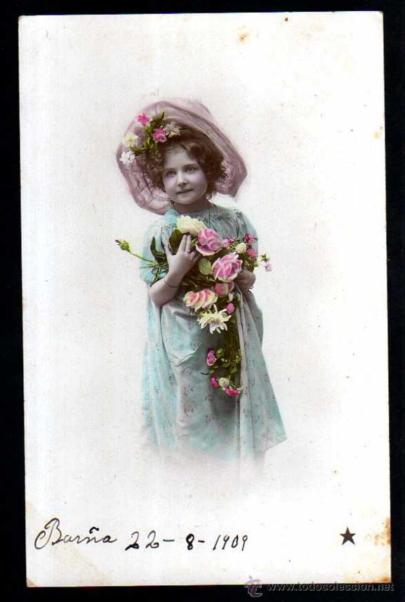 Postales: Antigua postal ni&ntilde;a. Circulada. - Foto 1