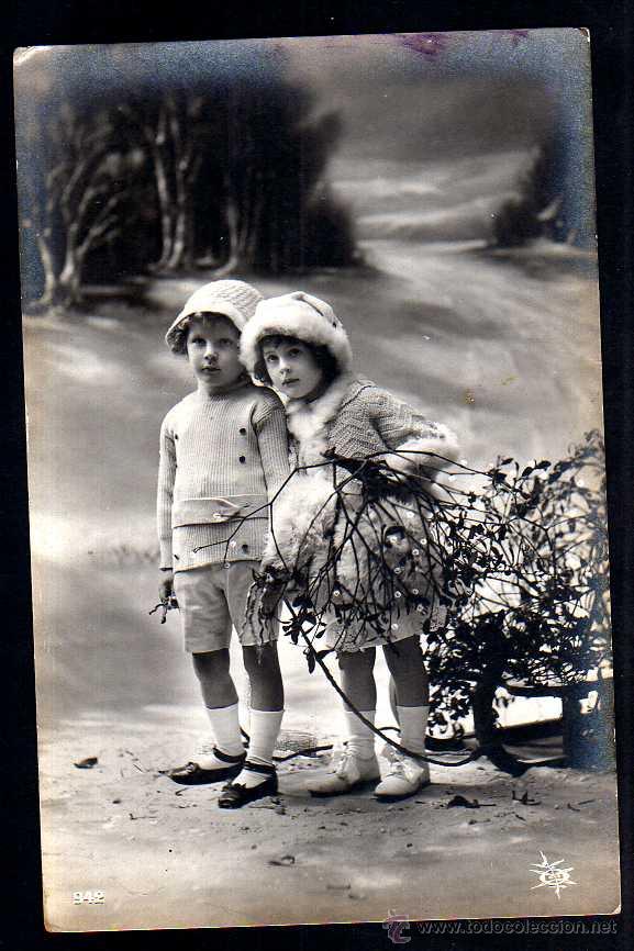 Postales: Antigua postal ni&ntilde;as. Circulada. - Foto 1