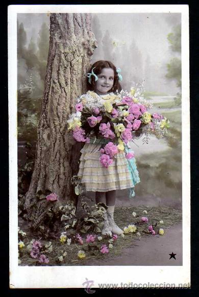 Postales: Antigua Postal ni&ntilde;a. Circulada - Foto 1