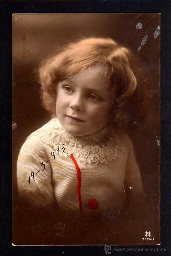Postales: Antigua Postal ni&ntilde;a. Circulada 1915. - Foto 1