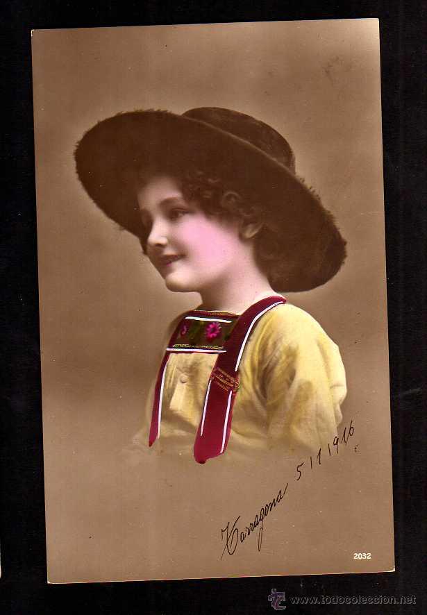 Postales: Antigua postal. Ni&ntilde;o. Circulada 1916 - Foto 1