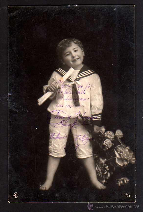 Postales: Antigua postal ni&ntilde;o. Circulada. - Foto 1