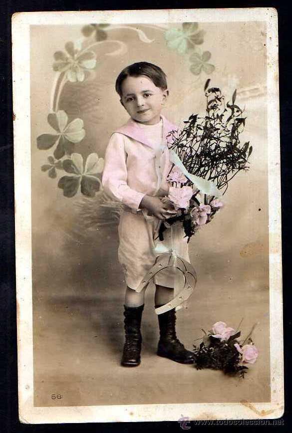 Postales: Antigua postal ni&ntilde;o. Circulada. - Foto 1