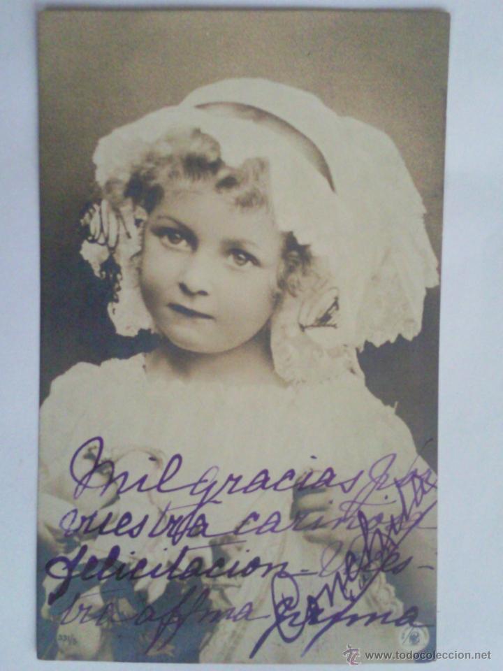 Postales: ANTIGUA POSTAL NI&Ntilde;A, SELLADA 1904 - Foto 1