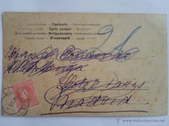 Postales: ANTIGUA POSTAL NI&Ntilde;A, SELLADA 1904 - Foto 2